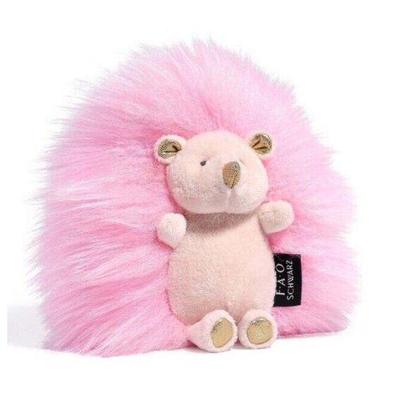FAO SCHWARZ 6" PLUSH SPARKLERS THE HEDGEHOG - PINK - Picture 1 of 5